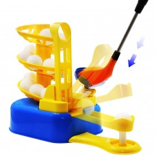 Golf Toys Set Mini Golf Ball Training Putting Machine for Kids, 2 Club Heads, 15 PCS Balls - QC101